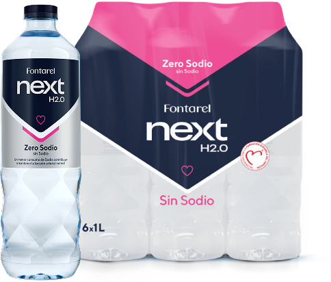 Botella y Agrupador Zero Sodio - Fontarel Next H2.0
